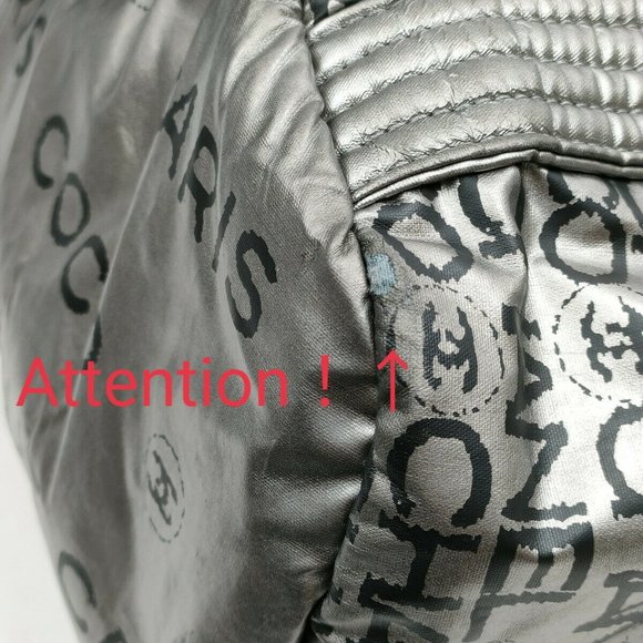 Chanel Hand Bag Silver Nylon - Picture 7 of 9